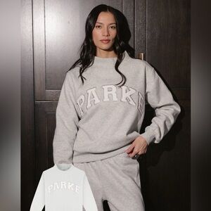 PARKE SOLD OUT Varsity Mockneck Sweatshirt in Metallic